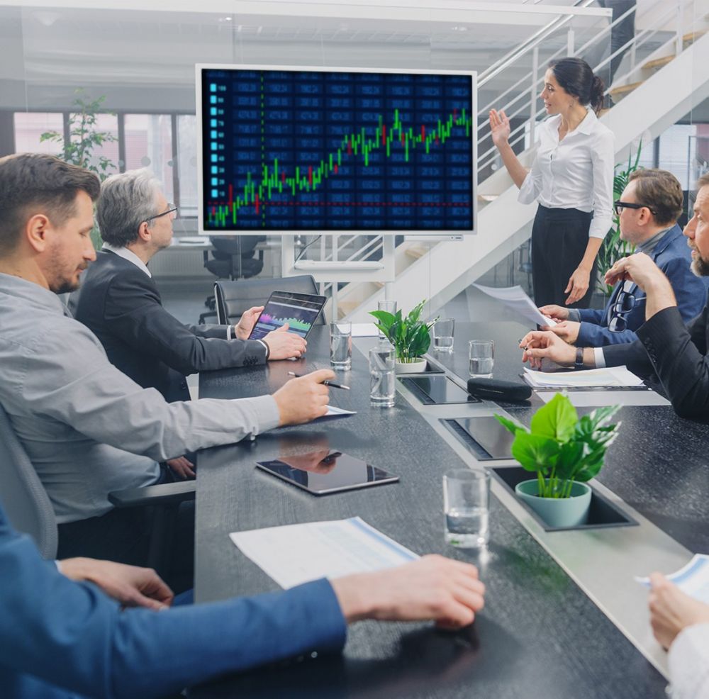 Executive boardroom meeting